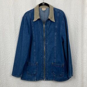 VTG Crossroads Denim Chore Jacket sz Medium